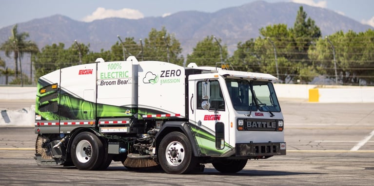 We drove the first all-electric street sweeper in the US, coming to LA soon