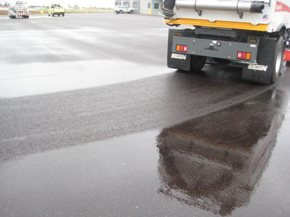 crosswind cleaning up liquid