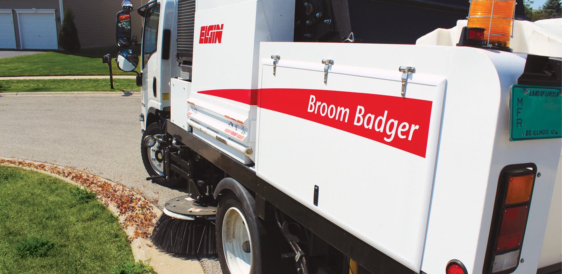 Elgin Broom Badger street sweeper cleaning sweeper
