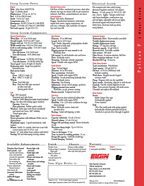 Pelican Spec Sheet