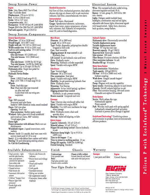 Pelican EcoInfused Spec Sheet