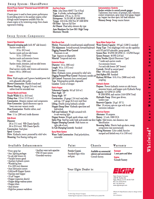 Whirlwind Spec Sheet